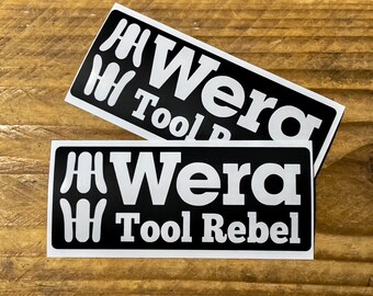 Wera Tool Rebel stickerstickerset x 2 | Werkplaats, Systainer, Gereedschapsstickers, Loodgietersticker, Elektricienstickerset