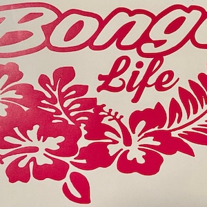 Bongo Life Van Decal Sticker; Campervan; Motorhome; Surfbus; Friendee: Mazda; Hibiscus