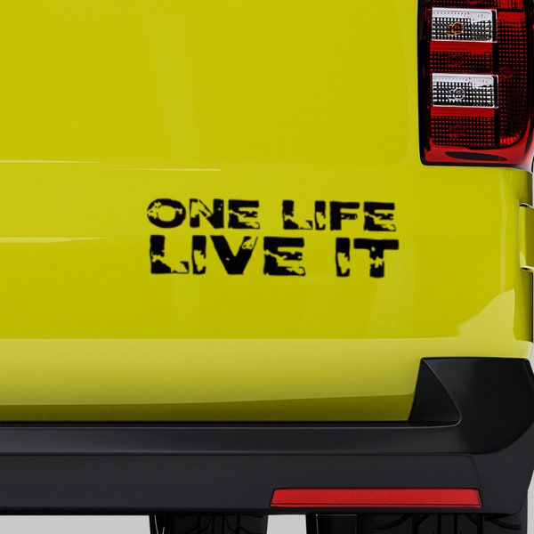 One Life Live It Decal Sticker, Campervan, Offroad, SUV, 4x4, Jeep, Land Rover