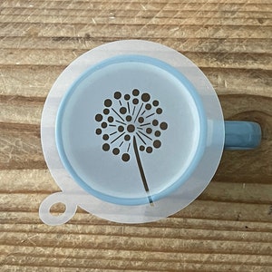 Allium Coffee Stencil | Cappuccino Duster | Onion Garlic | Flower Stencil