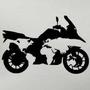 Aufkleber Adventure Bike | Weltkarte | Geländewagen | Moto | Enduro Aufkleber
