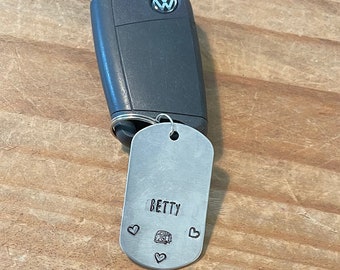 Custom Camper Van Key Fob; Personalise with your name and type of vehicle