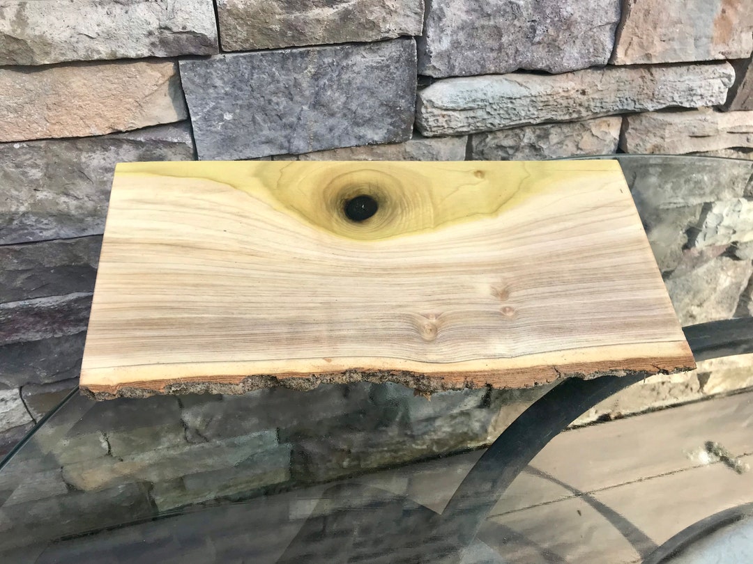 Live Edge Quarter Round Shelf 16 X 8 POPLAR Live Edge Solid Wood Slab