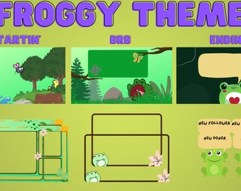Frog Theme Twitch Overlay + Alerts