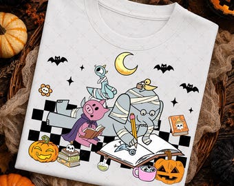 Children's Book Halloween Png, Elephant And Piggie Png, Mo Willems Teacher Png, Teacher Gift, Children's Book Png
