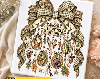 Hunting Season PNG, Vintage Glitter Camo Design, Deer & Turkey Hunter Graphic, Girly Kids Hunting Shirt PNG, Trendy Outdoor Digital Download