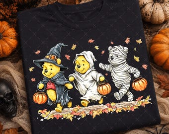 Halloween Shirt PNG, Halloween Ghost Png, Winnie the Pooh and Friends Png, Trick Or Treat Png, Halloween shirt Png, Digital Download