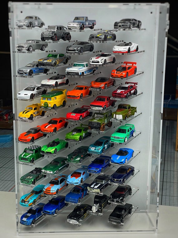 Original Hot Wheels Car Storage Box for Diecast 1:64 Voiture Display Box  Matchbox Collection Educational