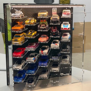 1/64 Diecast display for Hot Wheels, Matchbox, Greenlight, Autoworld, Ignition model available to customize with LED lightning kit