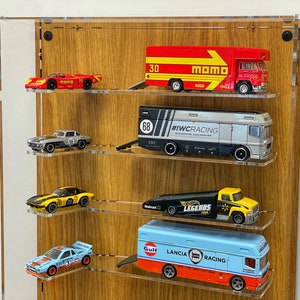 1/64 Diecast display for Hot Wheels, Matchbox, Greenlight, Autoworld, Ignition, Teamtransport collection model available to customize