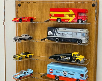 1/64 Diecast display for Hot Wheels, Matchbox, Greenlight, Autoworld, Ignition, Teamtransport collection model available to customize