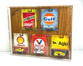 1/64 Diecast display for packed Hot Wheels, Matchbox, Greenlight, Autoworld, Ignition collection models, available to customize