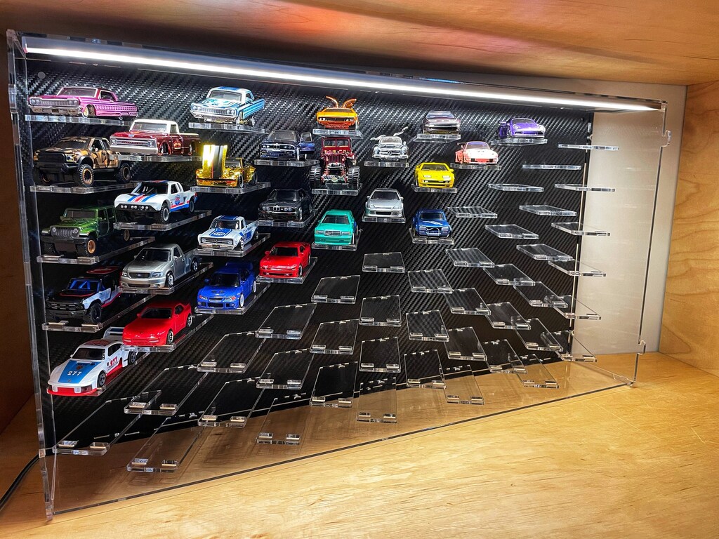Espositore Garage Per Auto Hot Wheels 1:64 – 3 Livelli, 18 Posti Auto – Modulare E Impilabile