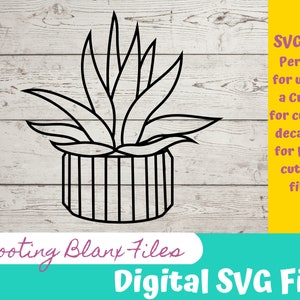 Archivo SVG de planta perfecto para Cricut, Cameo o Silhouette, grabado láser Glowforge, cactus, plantas de interior, jardín, cactus, jardinería