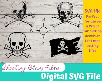 Pirate Skulls SVG Bundle: Cricut, Silhouette, Glowforge (Digital Download)