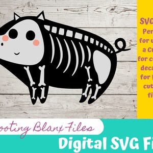 Grisskelett SVG: Cricut & Glowforge Ready (digital nedladdning)