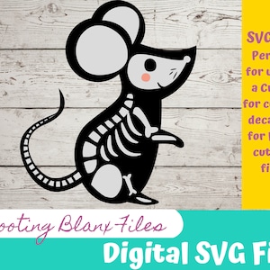 Mouse Skeleton SVG File: Halloween Cricut & Laser Cut (Digital Download)