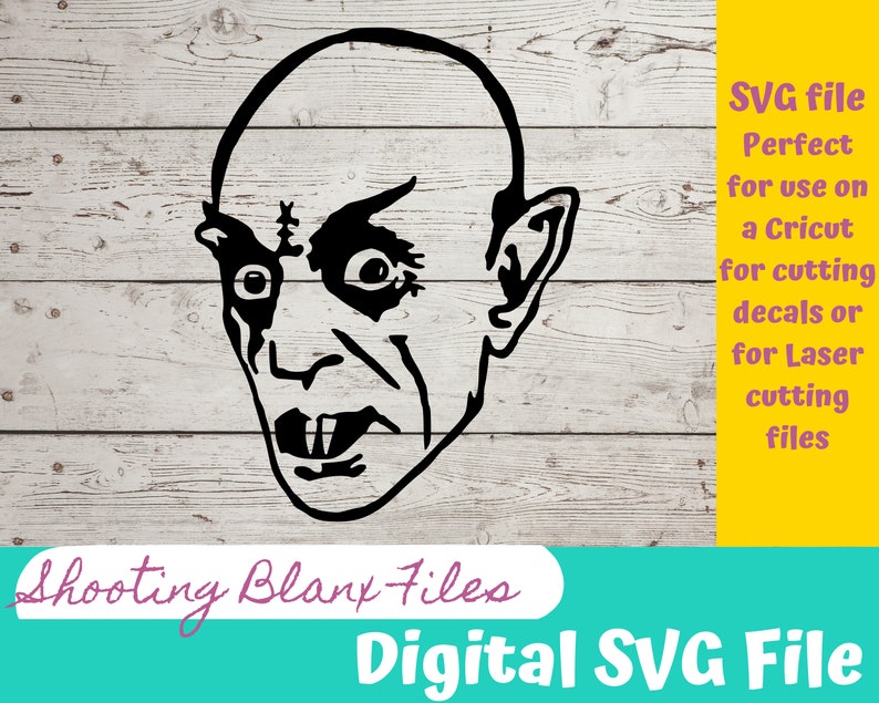 May include: Black and white digital SVG file of a monster with a large head and sharp teeth. The file is perfect for use with a Cricut or laser cutting machine to create decals or other crafts.
