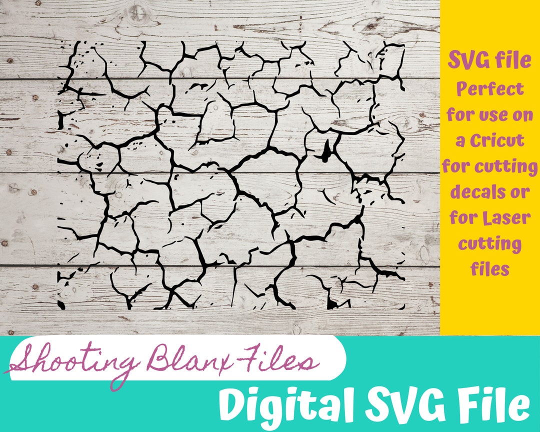 Cracked Pattern SVG Files Perfect for Cricut, Cameo, or Silhouette Also ...