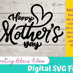 Moederdag hart SVG-bestand perfect voor Cricut, Cameo of Silhouette ook geweldig voor het lasergraveren van Glowforge, moeder, moeder