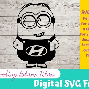 Fichier SVG Yellow Worker parfait pour Cricut, Cameo ou Silhouette également pour la gravure laser Glowforge, Cartoon, Banana