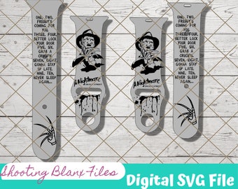 Freddy Krueger Watch Band SVG: Laser Engraving File, Halloween Scary Movie