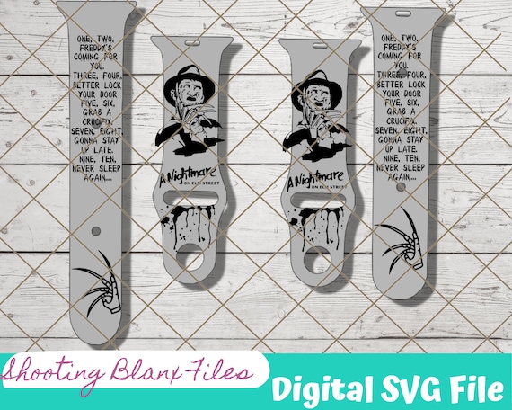 Freddy Krueger Watch Band SVG: Laser Engraving File, Halloween Scary Movie