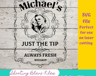 Michael Myers Whiskey Flask Label SVG: Halloween Horror Cut File (Digital File)