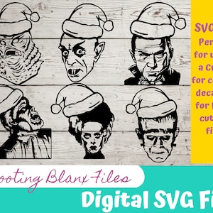 Classic Horror Christmas SVG Files: Cricut & Glowforge (Digital Download)