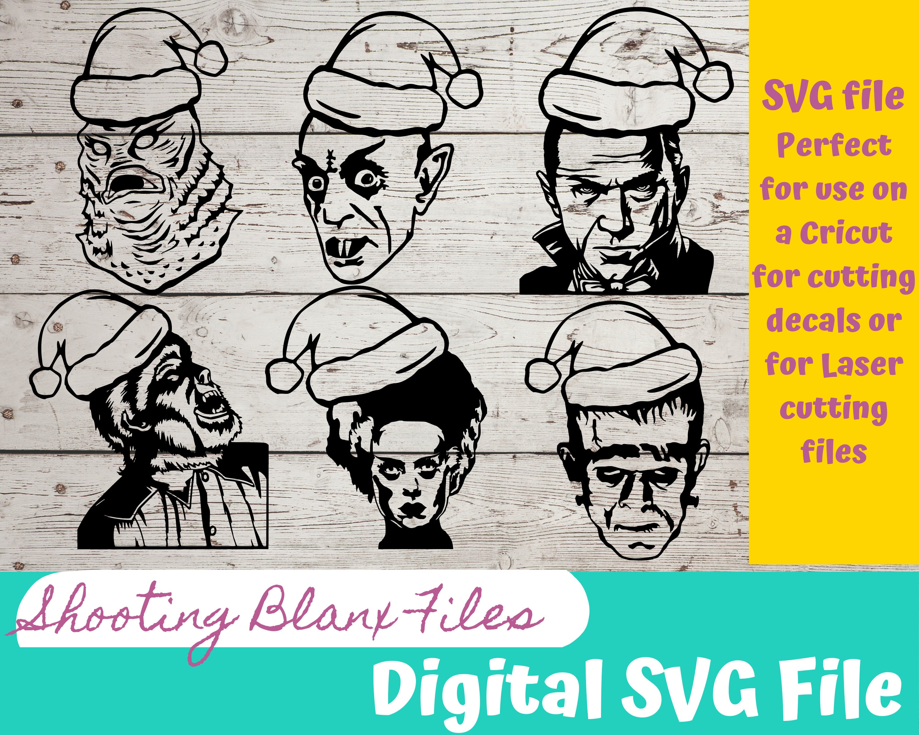 Classic Horror Christmas SVG Files Perfect for Cricut Also - Etsy