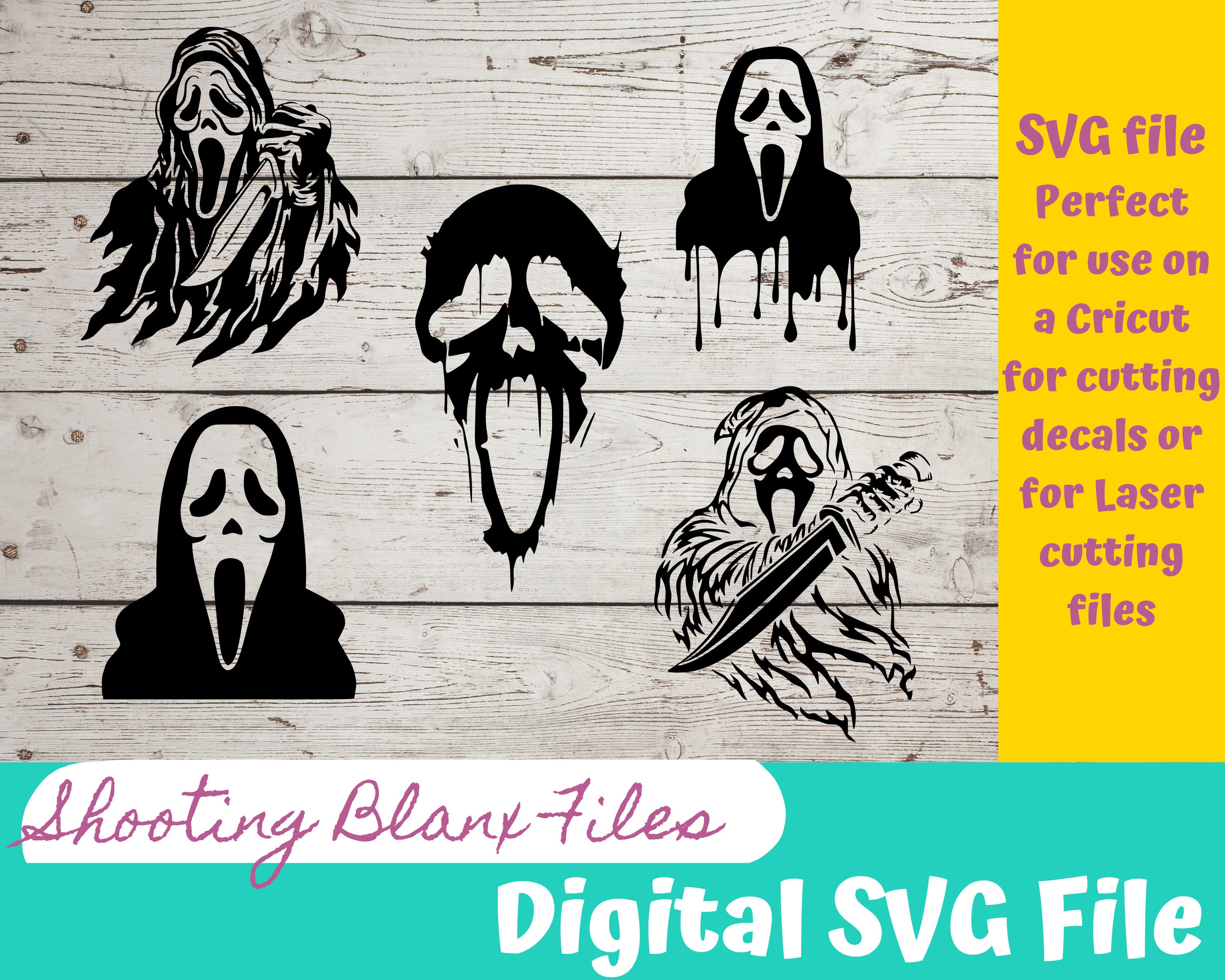 Horror SVG File for Cricut Laser Glowforge, Scary, Halloween