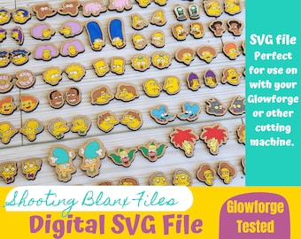 Cartoon Family Earrings SVG Bundle: Laser Cut File (Digital File)