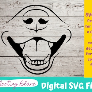 Labrador Dog Mouth SVG file perfect for Cricut, Cameo, or Silhouette also for laser engraving Glowforge, half face, mask, sublimation