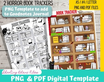 Registro de lectura de terror: Plantilla imprimible (descarga digital)
