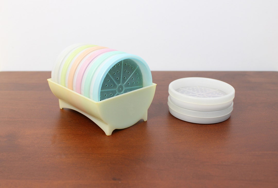 Vintage Tupperware Coaster Set of 8 W/ 2 Extra Coasters & Etsy