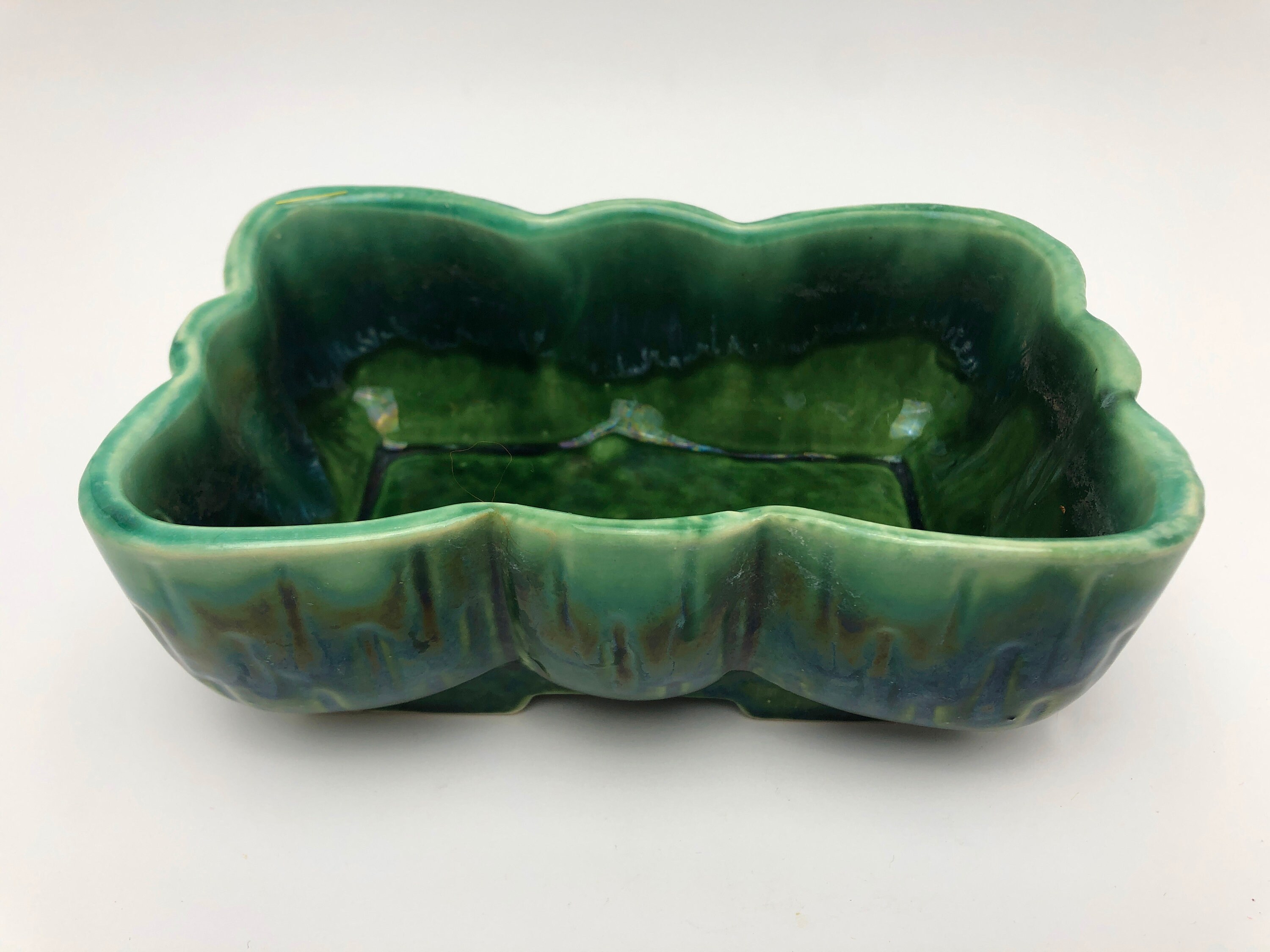 待望☆】 レア uci.ps 珍品 グリコ 織部 立ち火鉢 三峯園 大火鉢