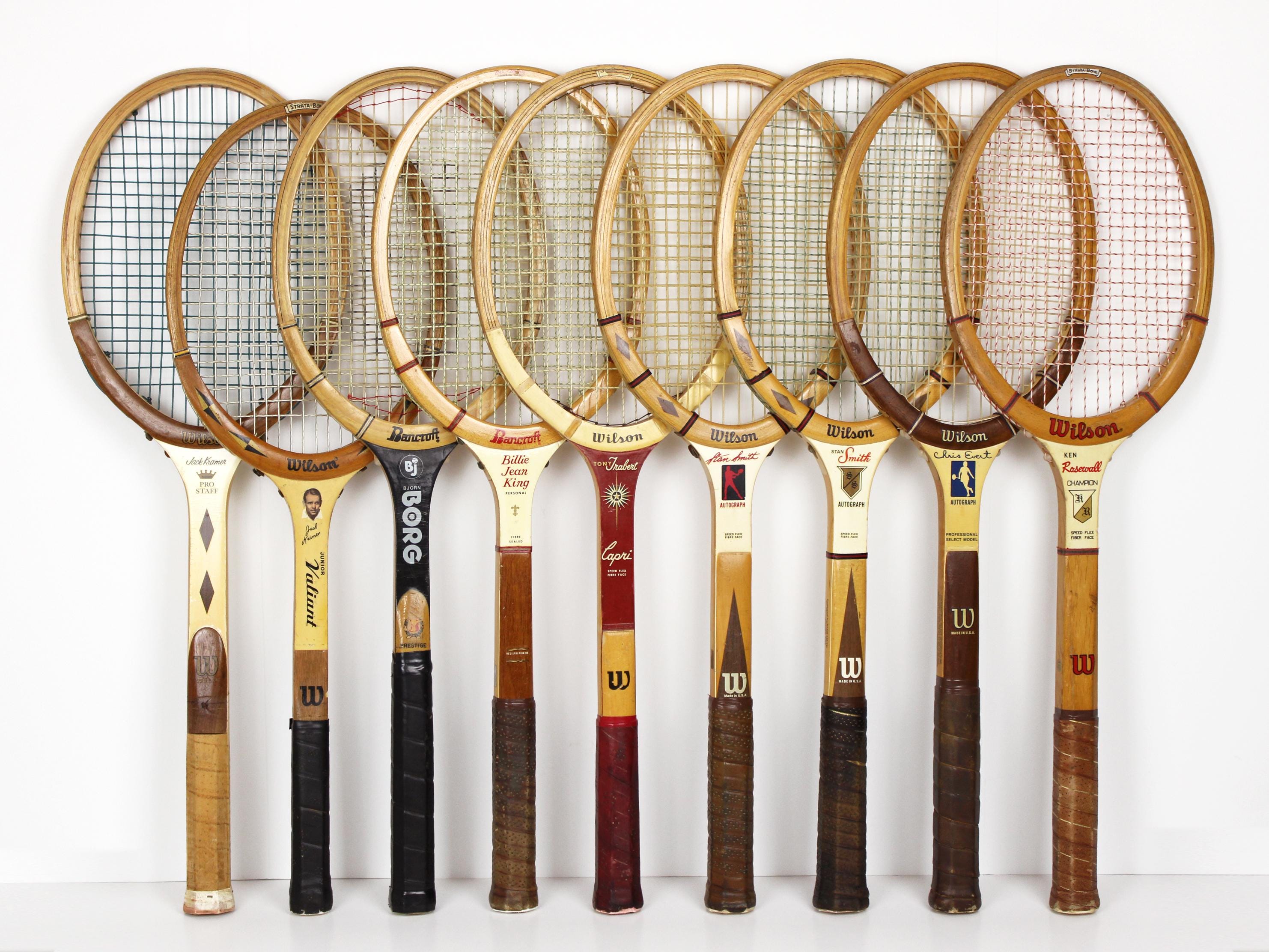 Vintage BANCROFT AUSSIE Wood Tennis Racquet Racket & press 4
