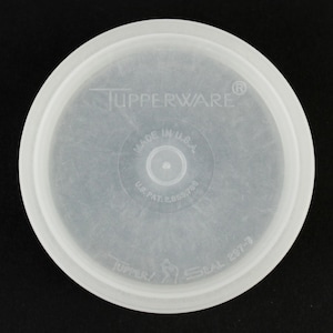 Vintage Tupperware 297 Lid 3&quot; Round Clear Lid Fits Tupperware 16 oz Tumbler Cup - Sold Separately