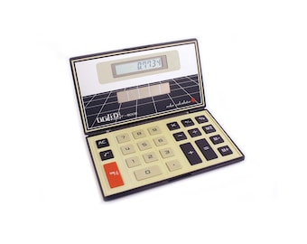 Calculatrice Vintage SHARP EL-8162 Avec Horloge – ELSI MATE, Boîtier Alu, Japon 1980