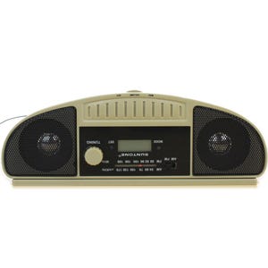 Vintage Suntone Radio Alarm Clock, Portable Mini Radio Boombox Style