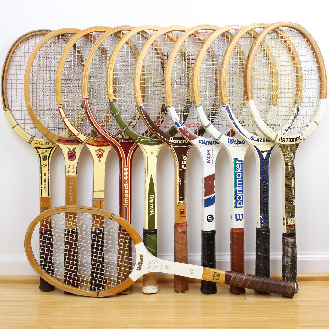 Wilson Wood Racket Vintage Wooden Tennis Racket Wilson Jimmy Connors Chris Evert Spalding ...