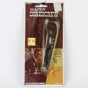 Vintage 1968 Irvinware Waiter Corkscrew Wine Opener Bottle Opener Made In Italy New Old Stock