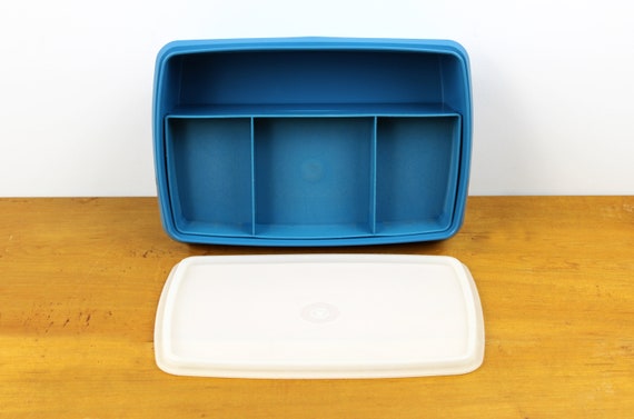 Vintage Tupperware Tuppercraft Stow-n-go Divided Storage Container Complete  W/ Tray Insert & Lid, Tupperware 767 Craft Sewing Box Organizer 