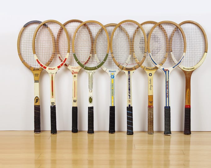 All Wood Racket Wood Tennis Rackets, Spalding, Wilson, Garcia, Regent, Slazenger ...