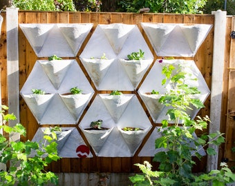 Mylio | Wiederverwendeter Segeltuch-Wandpflanzer / vertikaler Garten | Komplettes Set zur Abdeckung eines Standardzaunpaneels