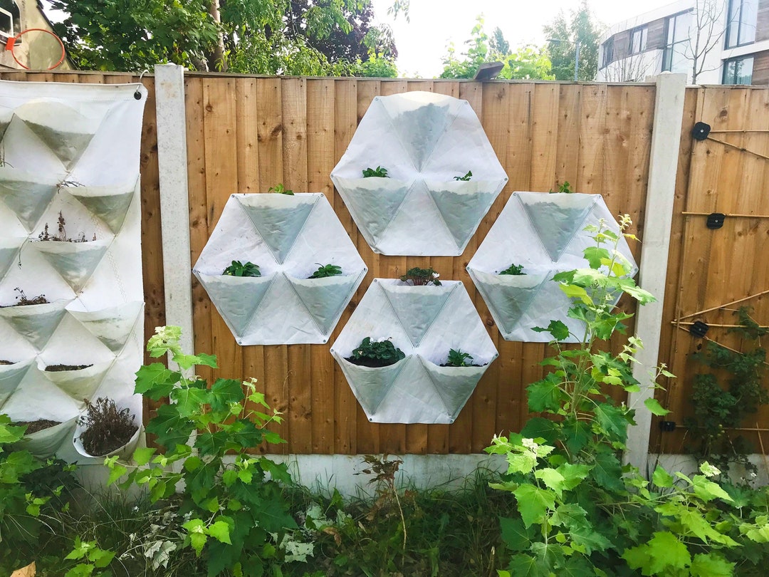 Mylio Repurposed Sail Cloth Wall Planter/vertical Garden Designed to