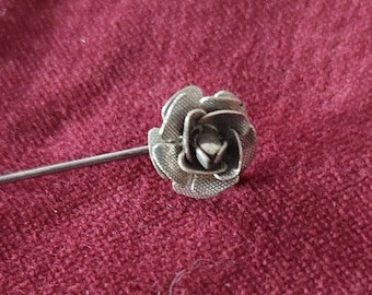 textured rose stick pin