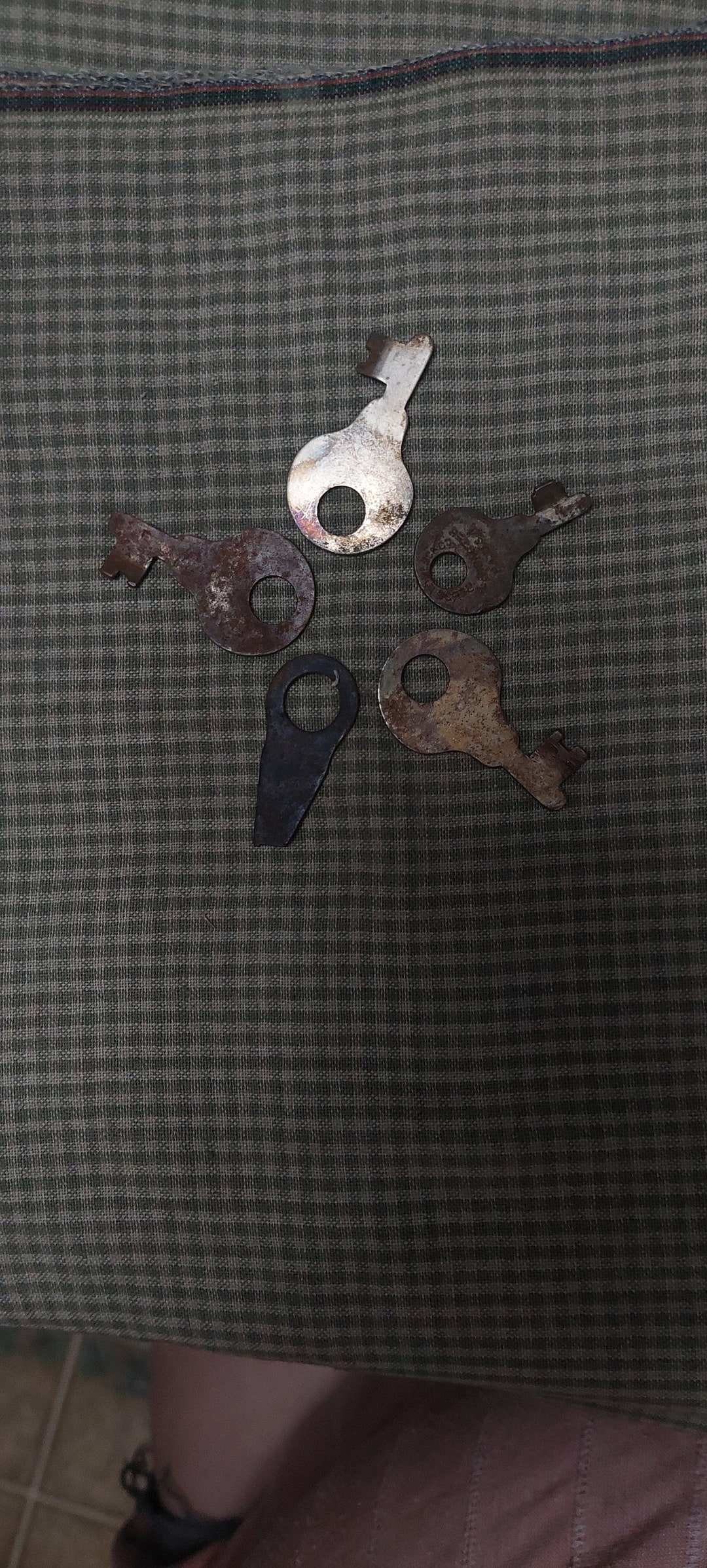Stangle Keys Set of Five Rare Vintage Short Angled Keys - Etsy