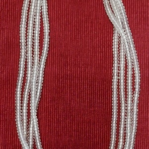 Vintage Sandra David Four Strand White Seaglass Collar Necklace