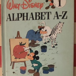 Vintage 1983 Walt Disney A To Z Vintage Hardcover Children&#39;s Book